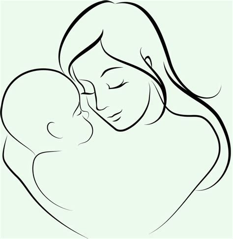 drawing mother and baby images